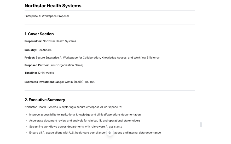 AI Tool - Client Proposal Generator - WorkLLM