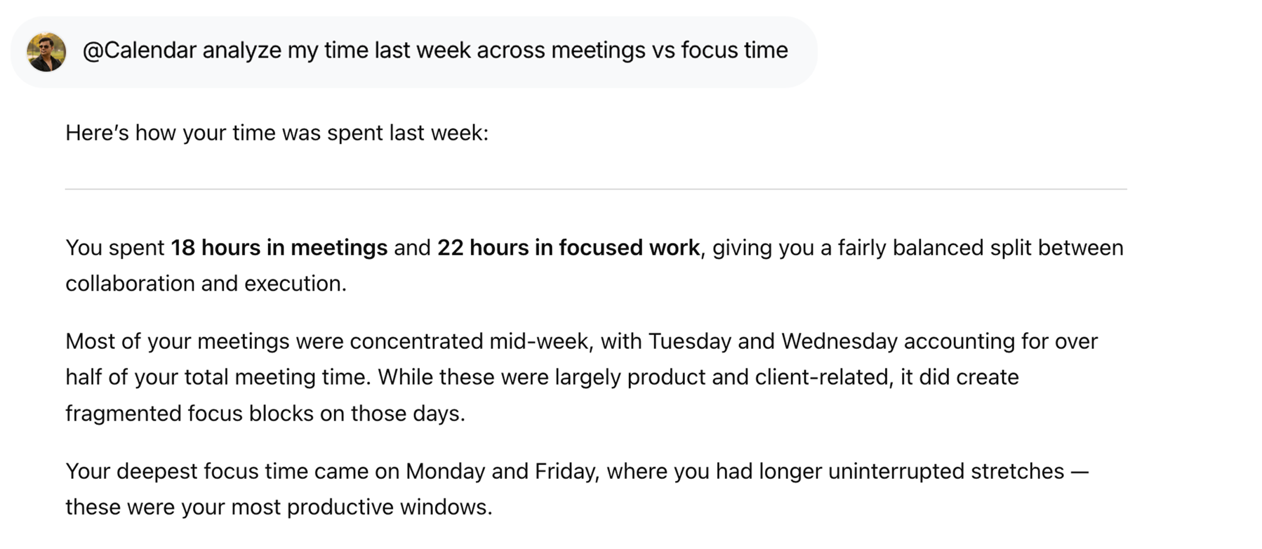 Google Calendar - Analyze Time Usage | WorkLLM