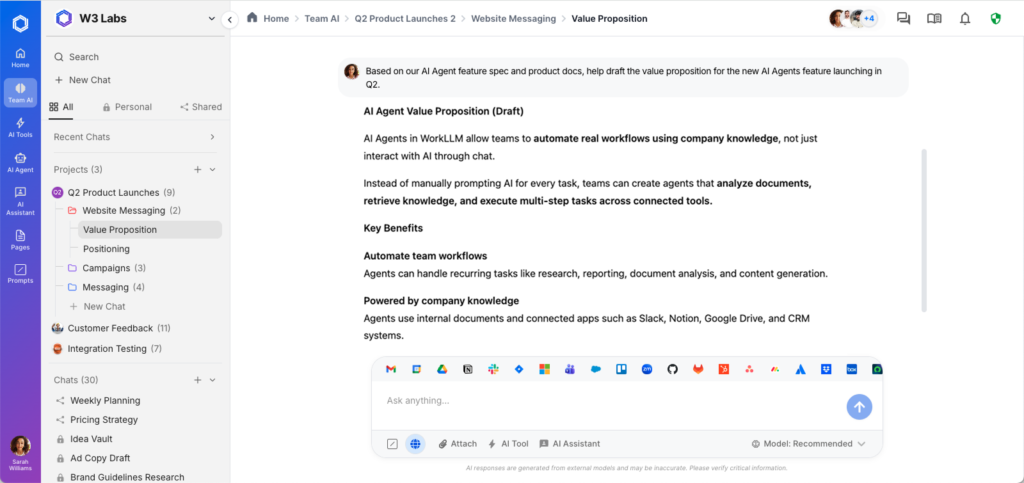 Enterprise AI Workspace - WorkLLM