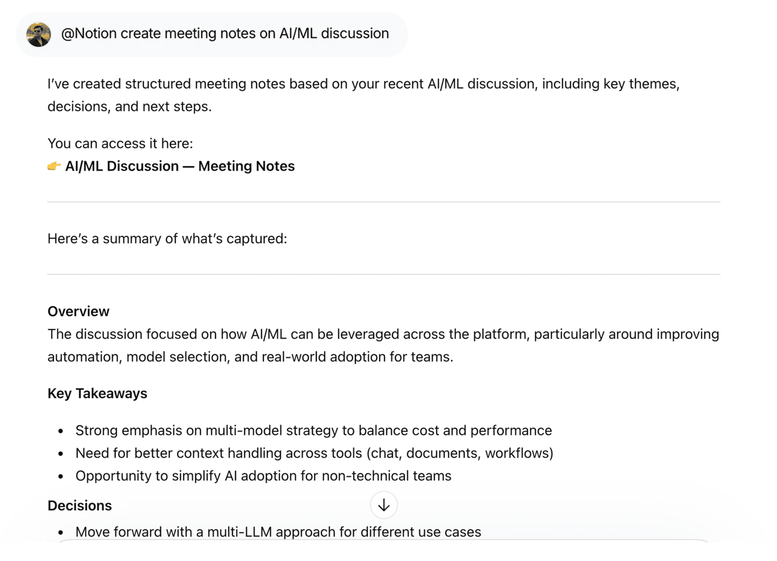 Notion - Capture Meeting Notes | WorkLLM