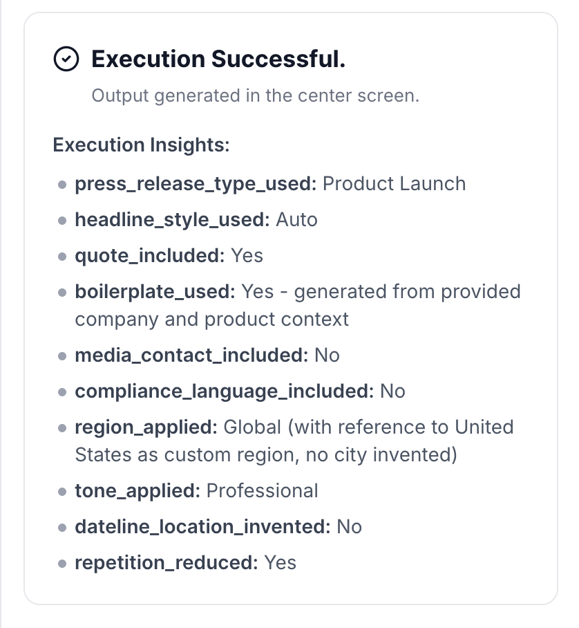 AI Tool - Press Release Writer - WorkLLM