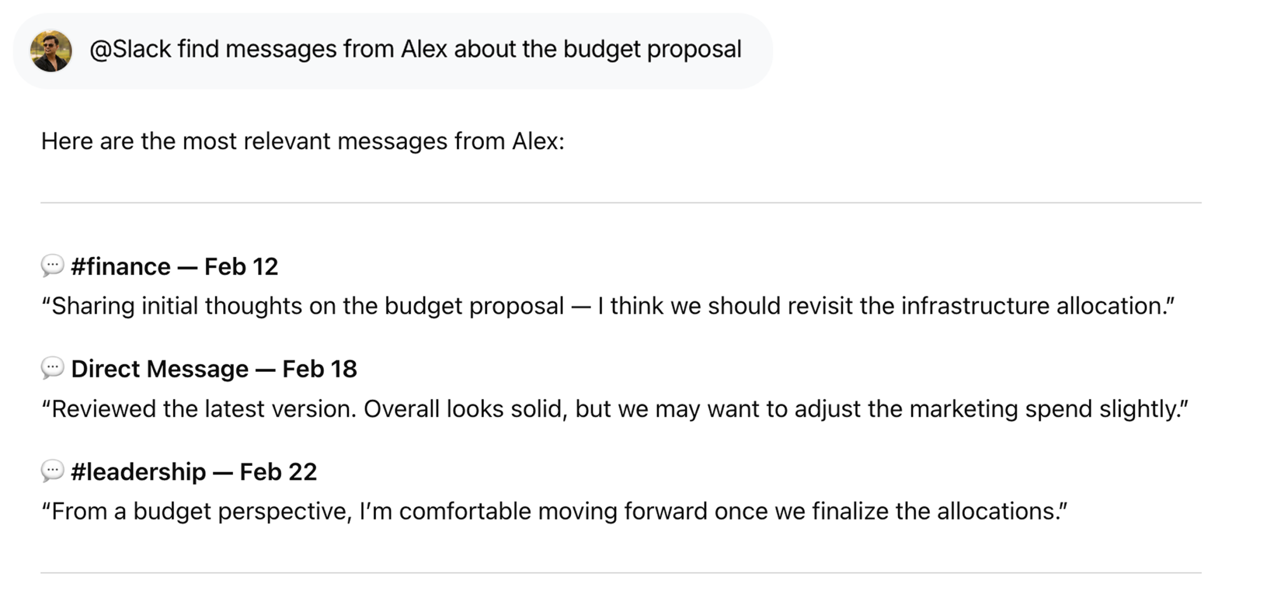 Slack - Find Conversations | WorkLLM