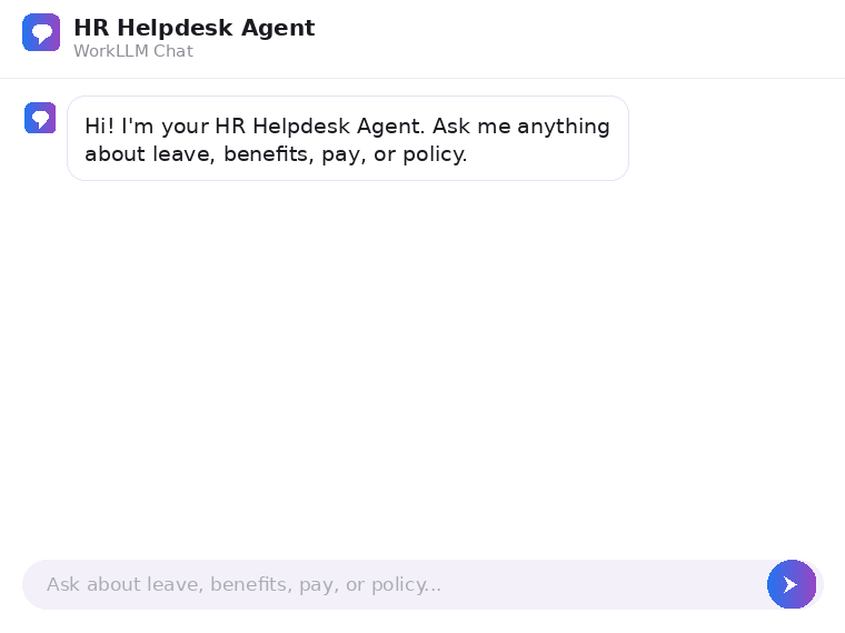 WorkLLM - HR Helpdesk Agent