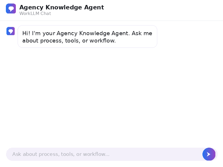WorkLLM - Agency Knowledge Agent