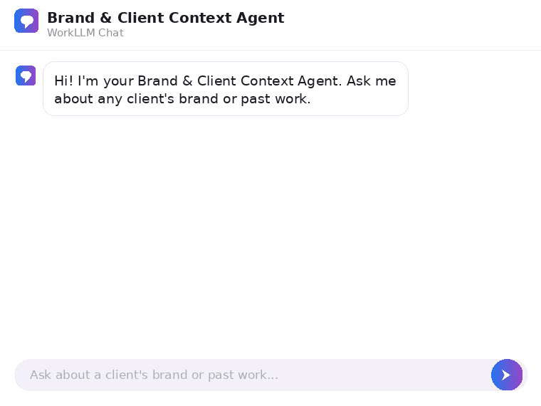 WorkLLM - Brand & Client Context Agent