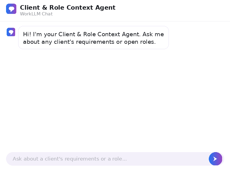 WorkLLM - Client Role Context Agent