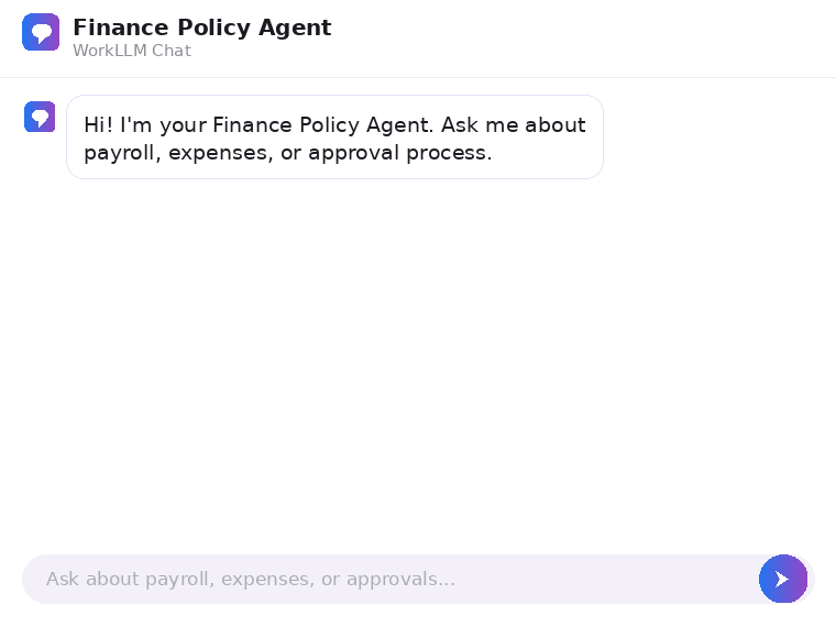 WorkLLM - Finance Policy Agent