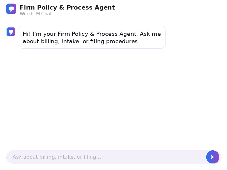 WorkLLM - Firm Policy and Process Agent