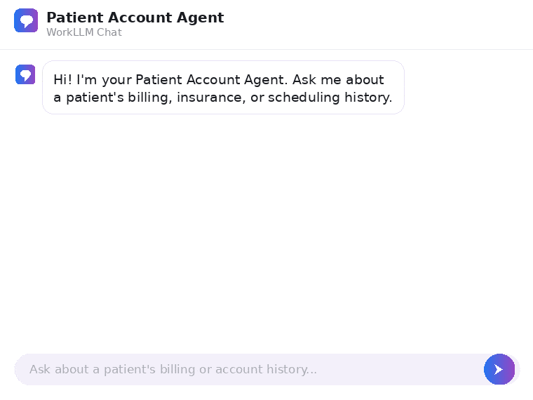WorkLLM - Patient Account Agent