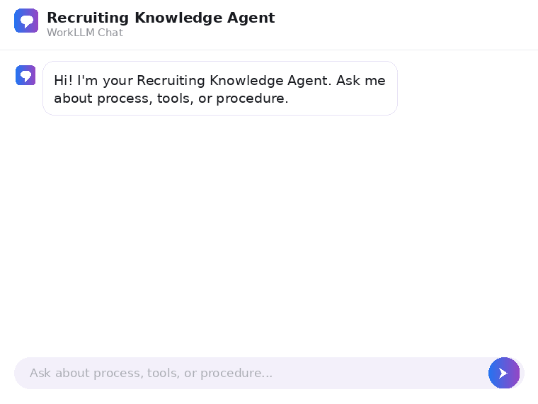 WorkLLM - Recruiting Knowledge Agent