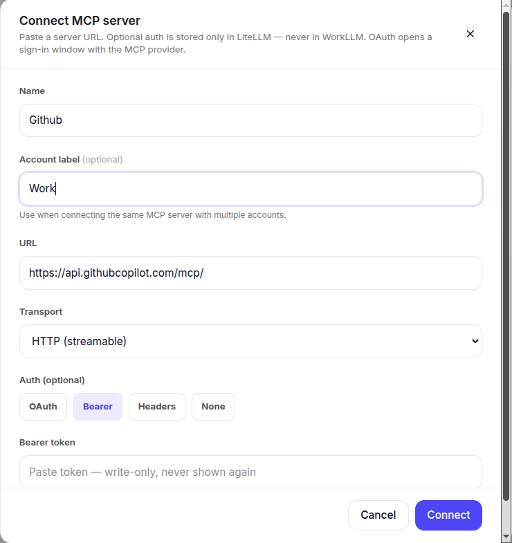 WorkLLM MCP Connect